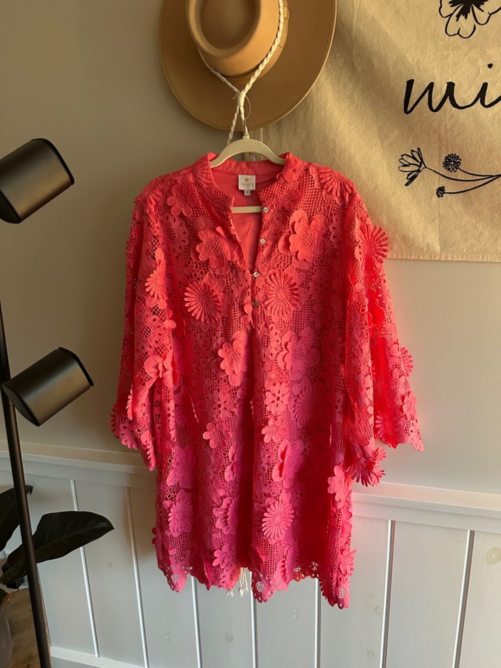 ✨NWT J.Marie Hot Pink Floral Dress✨